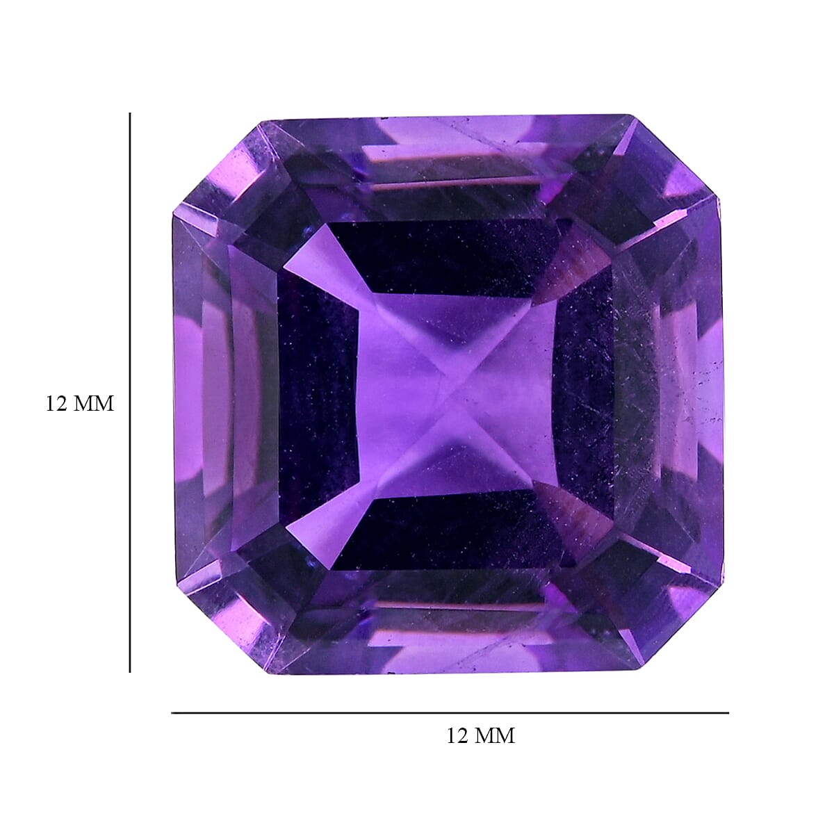AAAA Amethyst (Asscher 12mm) 7.00 ctw image number 4