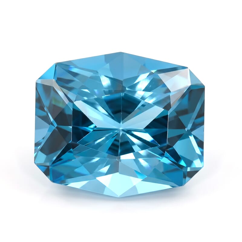 AAAA London Blue Topaz (Cush 13x11 mm) Fancy Cut 7.00 ctw