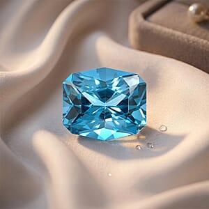 AAAA London Blue Topaz (Cush 13x11 mm) Fancy Cut 7.00 ctw