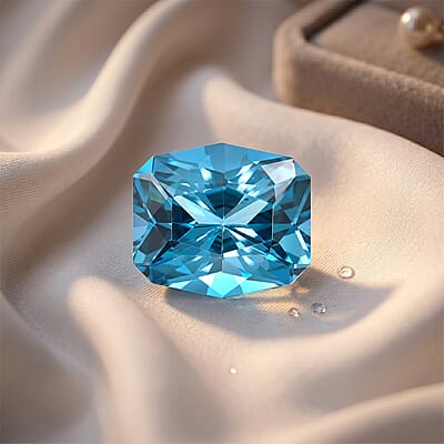 AAAA London Blue Topaz (Cush 13x11 mm) Fancy Cut 7.00 ctw