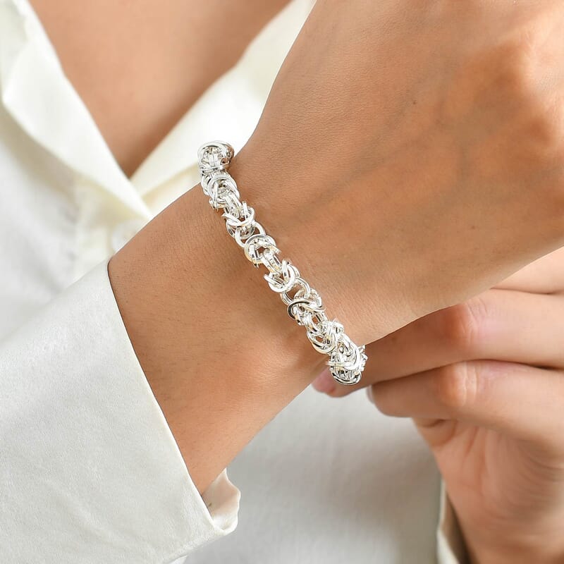 D'Joy Link Chain Bracelet in Sterling Silver (7.25 In) 13.75 Grams