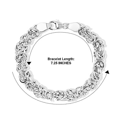 D'Joy Link Chain Bracelet in Sterling Silver (7.25 In) 13.75 Grams