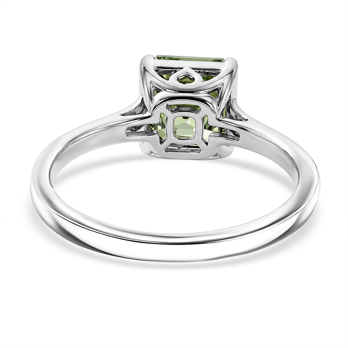 SGL Certified Luxuriant Lab Grown Green Diamond (IR) VS 2.00 ctw Ring in 10K White Gold (Size 6.0) image number 4