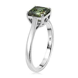 SGL Certified Luxuriant Lab Grown Green Diamond (IR) VS 2.00 ctw Ring in 10K White Gold (Size 7.0)