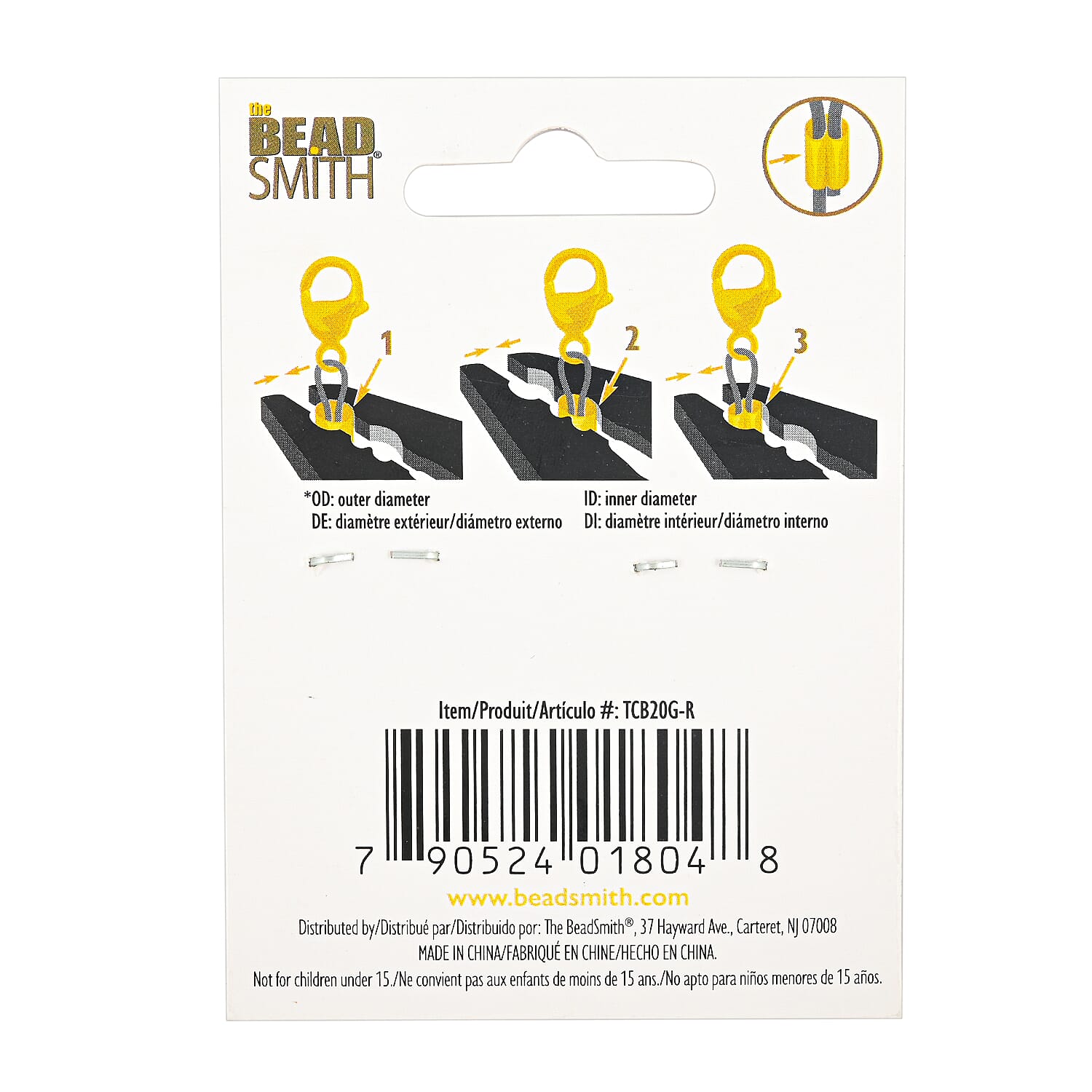 GCS 2x2mm Tube Crimp Pack of 100 Gold