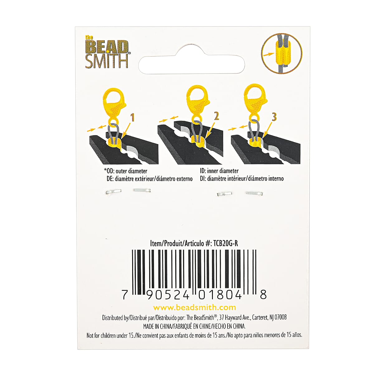 GCS 2x2mm Tube Crimp Pack of 100 Gold image number 2