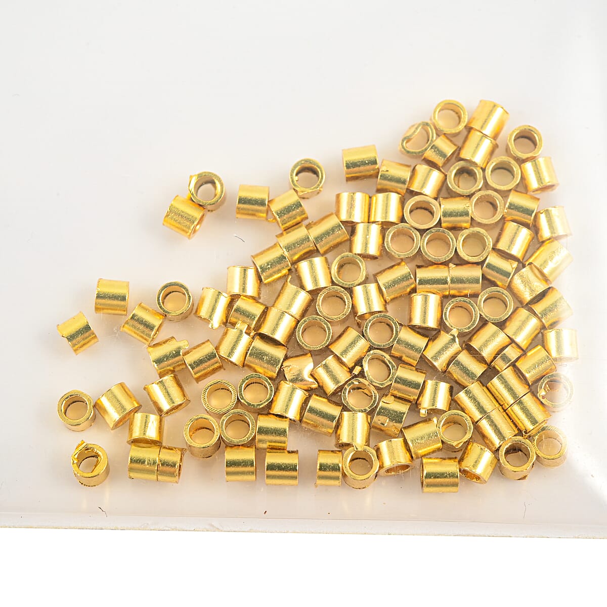 GCS 2x2mm Tube Crimp Pack of 100 Gold image number 3