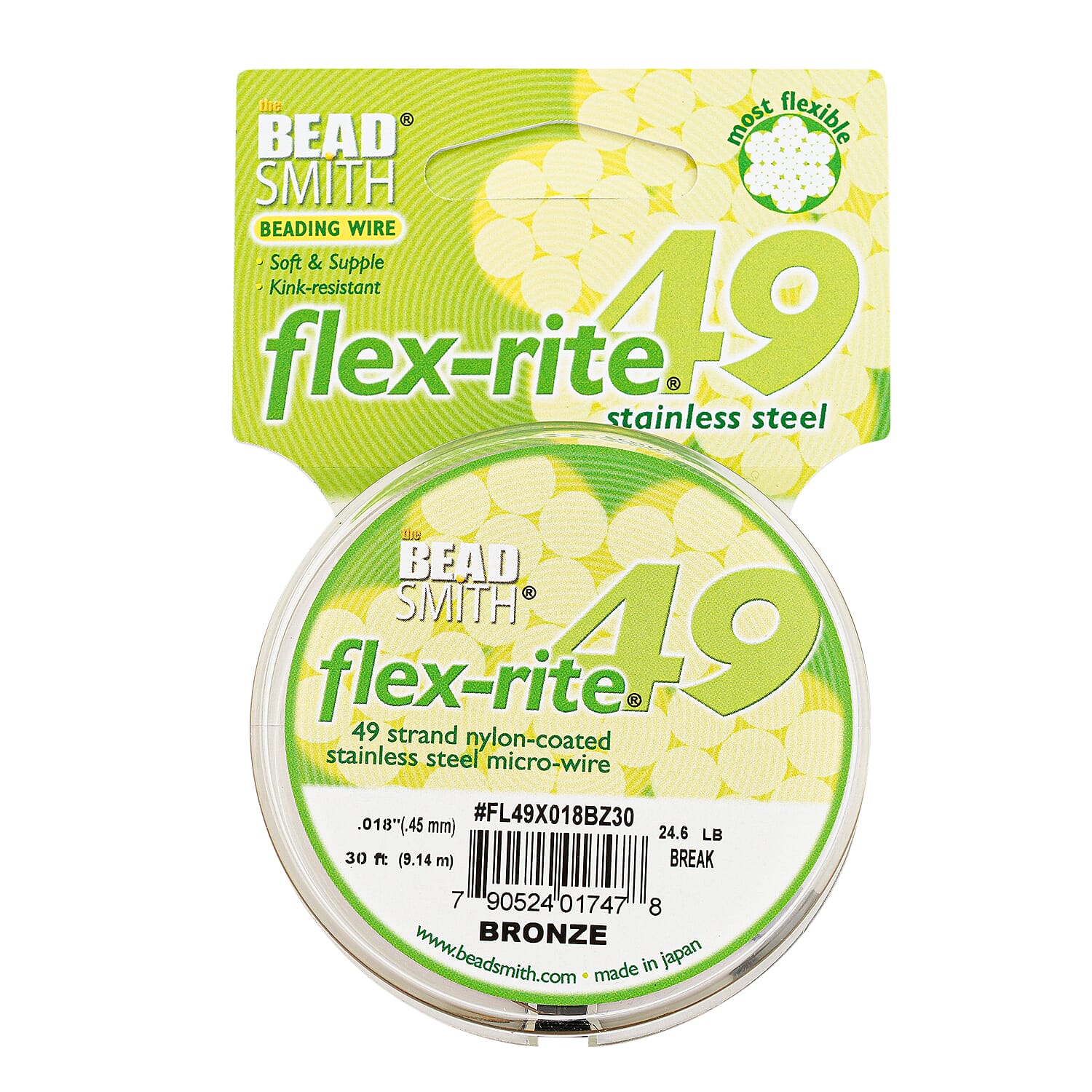 GCS Flex-Rite Beading Wire 49 Strand Bronze 0.018