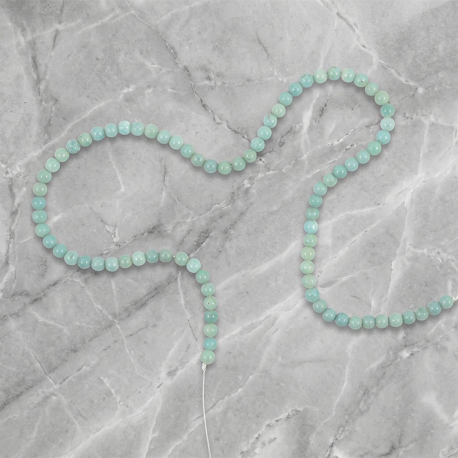 GCS Amazonite 77.80 ctw Beaded Strand 16 Inches