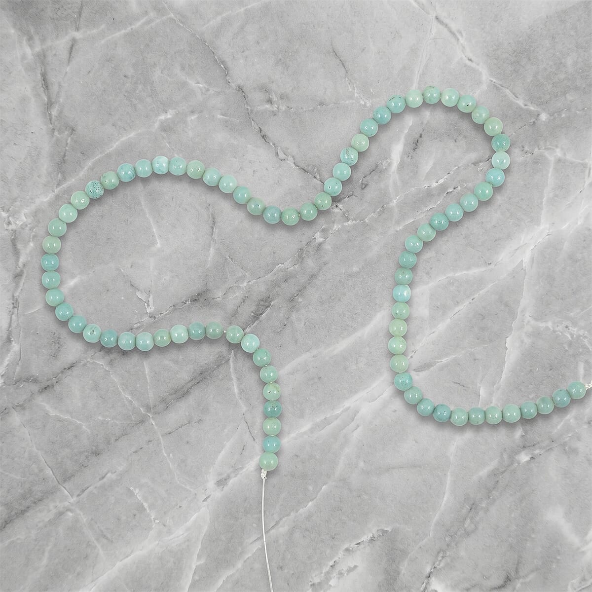 Amazonite 77.80 ctw Beaded Strand Necklace 16 Inches image number 1