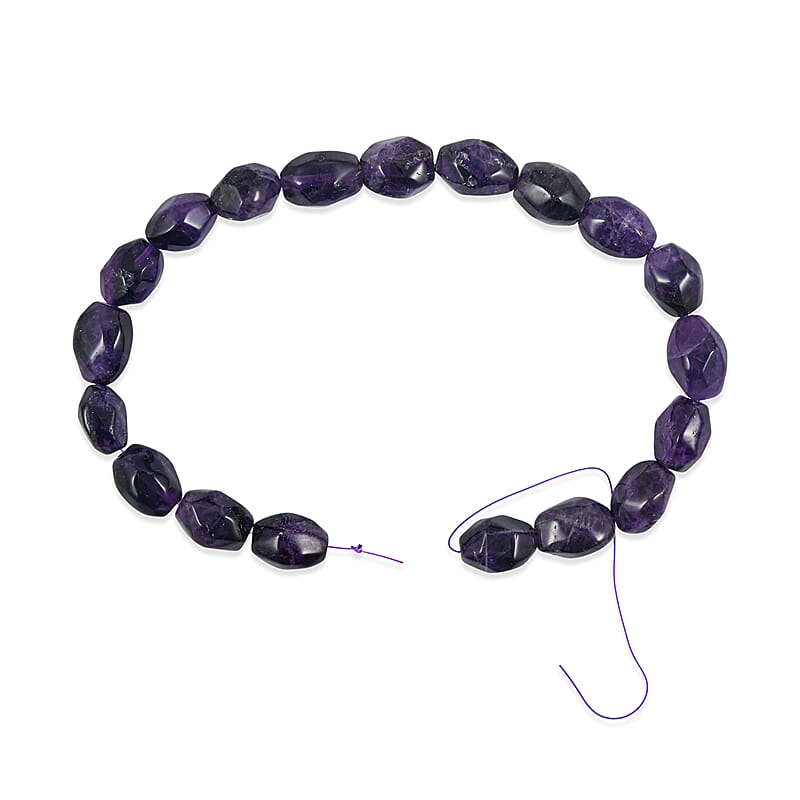 GCS African Amethyst 692.10 ctw Beaded Strand 16 Inches