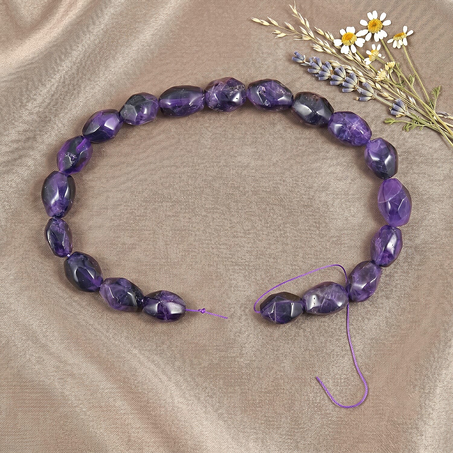 African Amethyst 692.10 ctw Beaded Strand Necklace 16 Inches