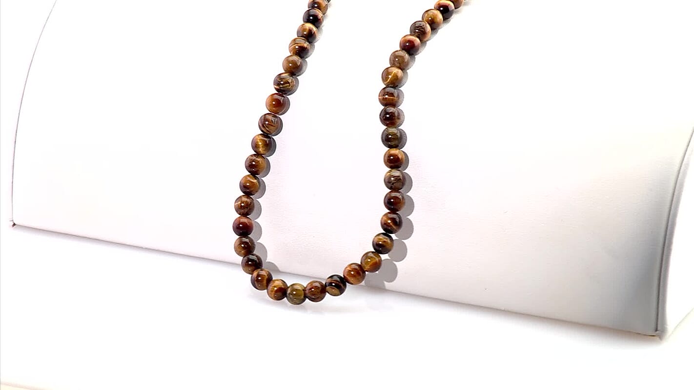 Small Tiger's Eye 113.50 ctw Beaded Strand 16 Inches