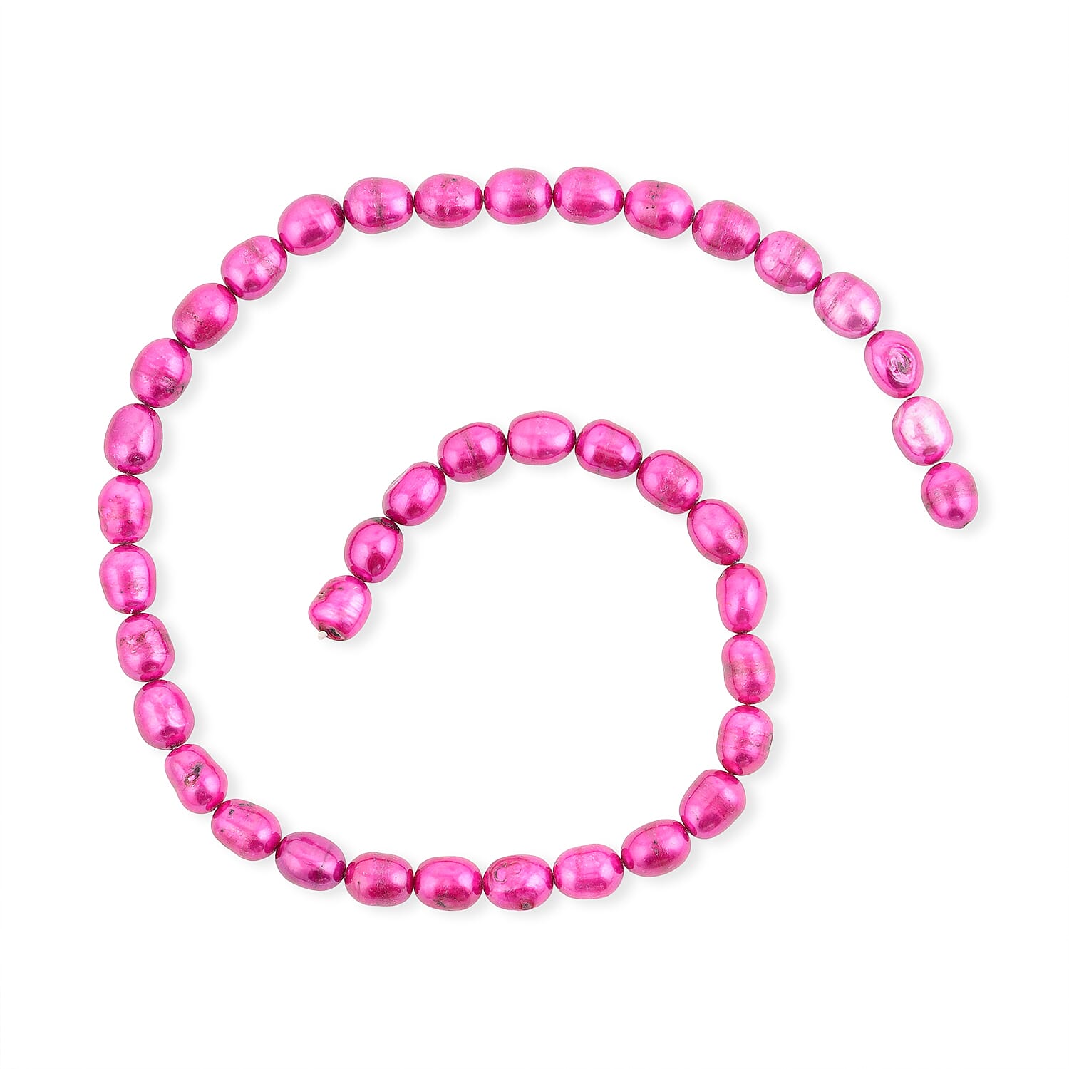 GCS Dyed Pink Fresh Water Pearl Round 8mm Strand (16 Inches)