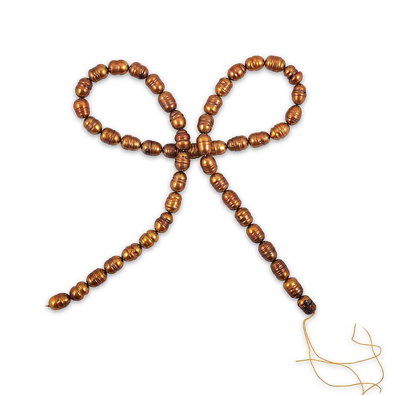 GCS Small Champagne Fresh Water Pearl Beaded Strand 16 Inches