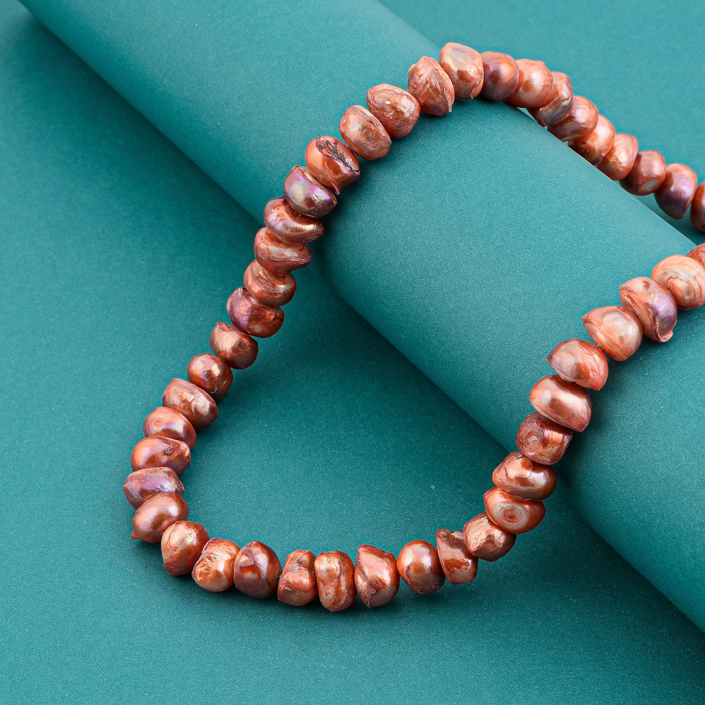 Brice Pink Pearl Beaded Strand Necklace 16.5 Inches