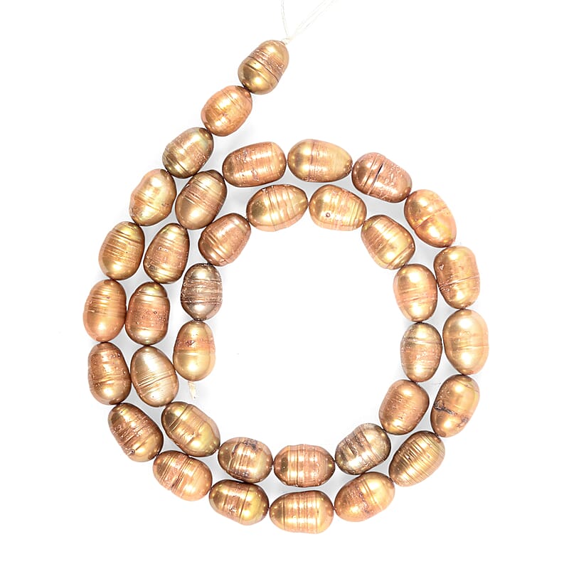 GCS Champagne Fresh Water Pearl Beaded Strand 16.5 Inches