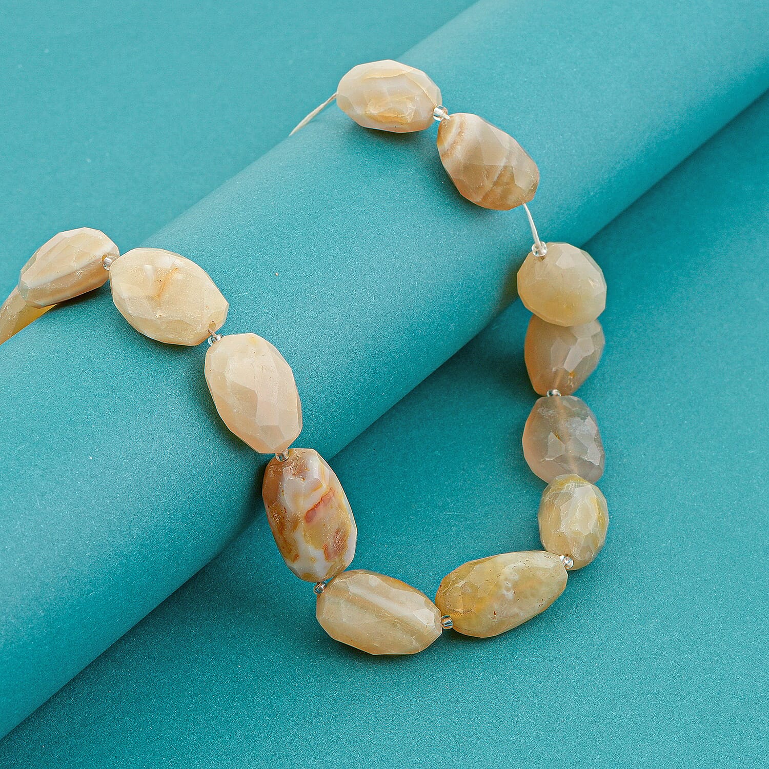Small Banded Agate 388.75 ctw Beaded Strand Necklace 14.5 Inches