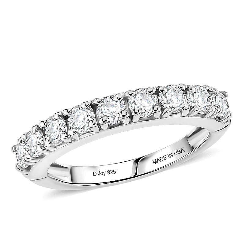 D'Joy Serra Gaucha Citrine and Moissanite 1.80 ctw Ring in Rhodium Over Sterling Silver (Size 6.0)
