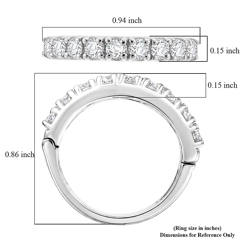 D'Joy Serra Gaucha Citrine and Moissanite 1.80 ctw Ring in Rhodium Over Sterling Silver (Size 6.0)