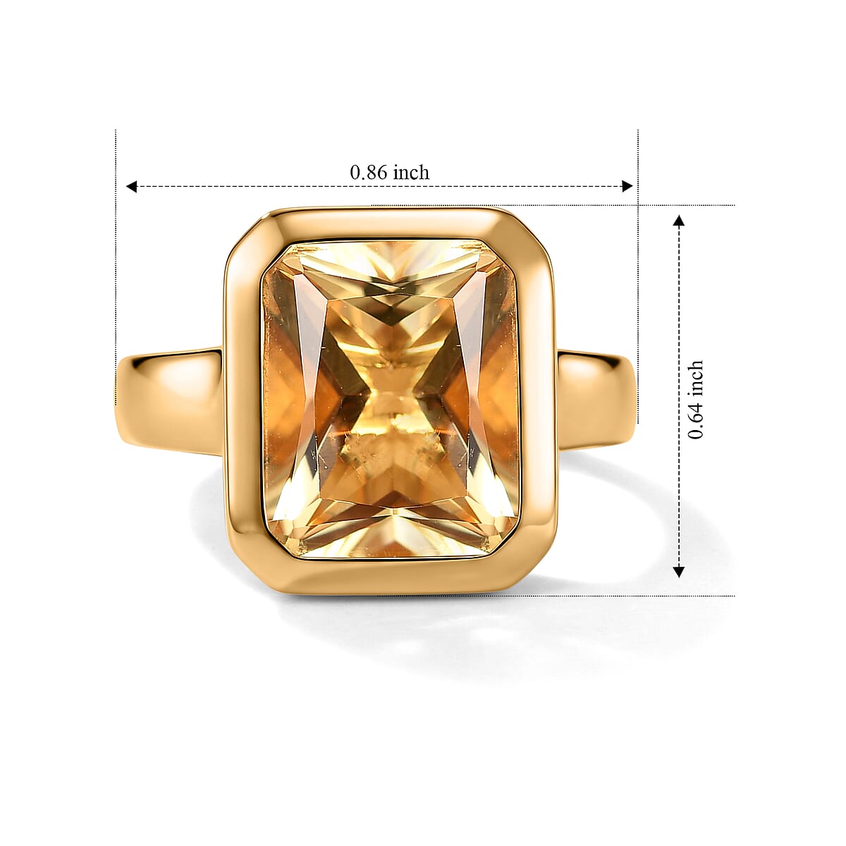 D'Joy Radiant Cut Yellow Labradorite Ring in 18K Vermeil YG Over Sterling Silver (Size 9.0) 4.90 ctw image number 5