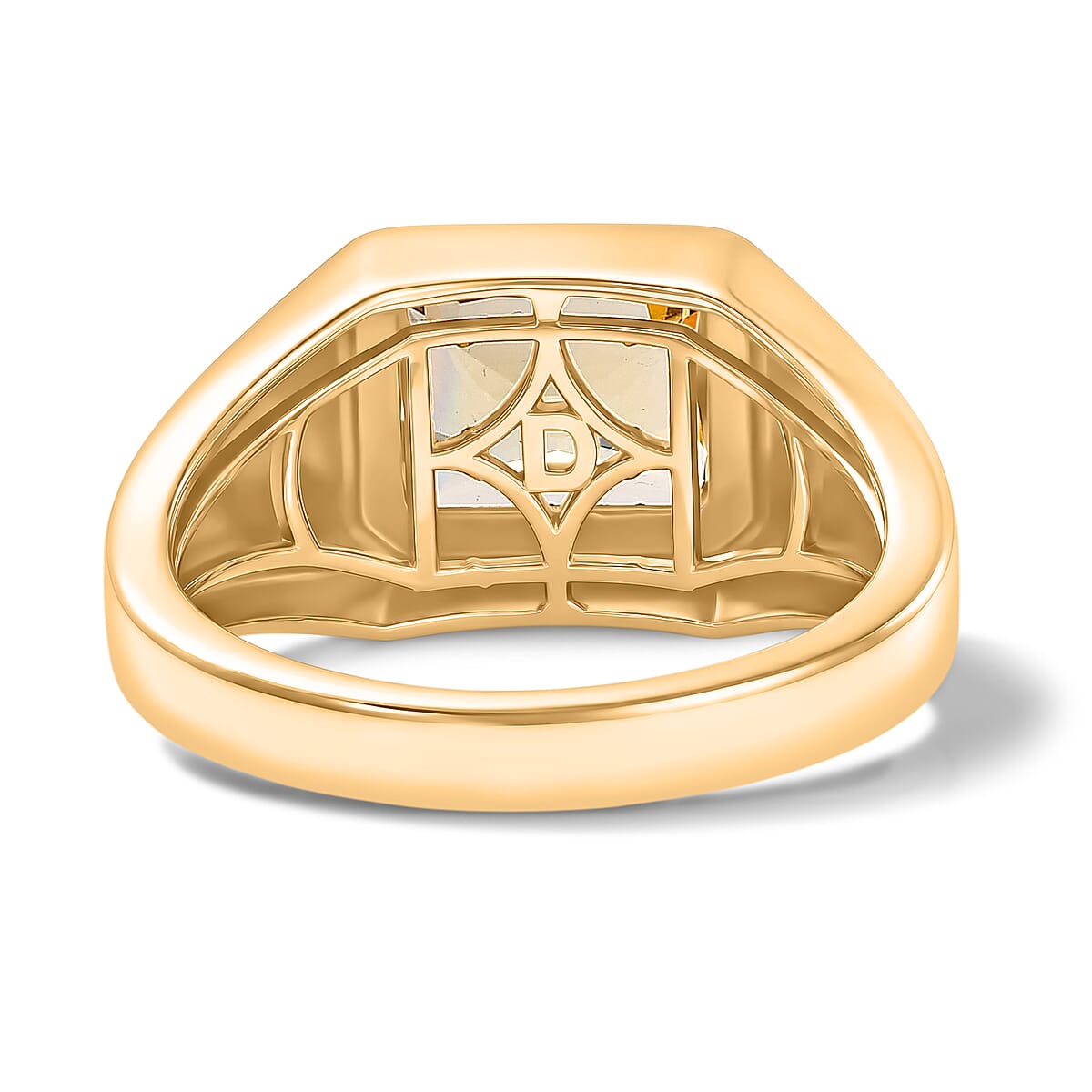 D'Joy Radiant Cut Yellow Labradorite Ring in 18K Vermeil YG Over Sterling Silver (Size 10.0) 3.00 ctw image number 4