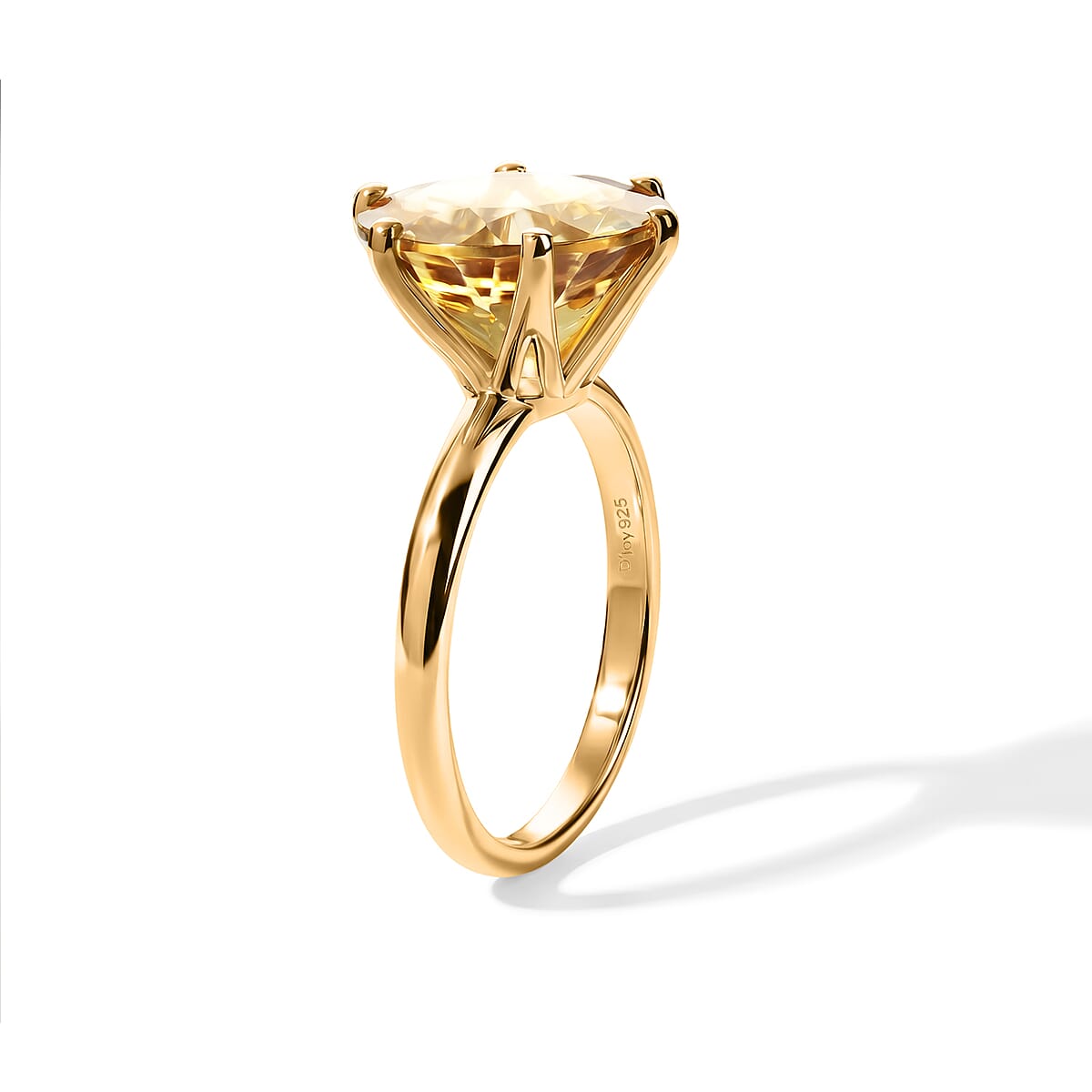 D'Joy Yellow Labradorite Ring in 18K Vermeil YG Over Sterling Silver (Size 6.0) 5.50 ctw image number 3