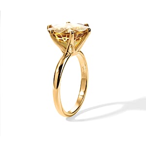 D'Joy Yellow Labradorite Ring in 18K Vermeil YG Over Sterling Silver (Size 6.0) 5.50 ctw