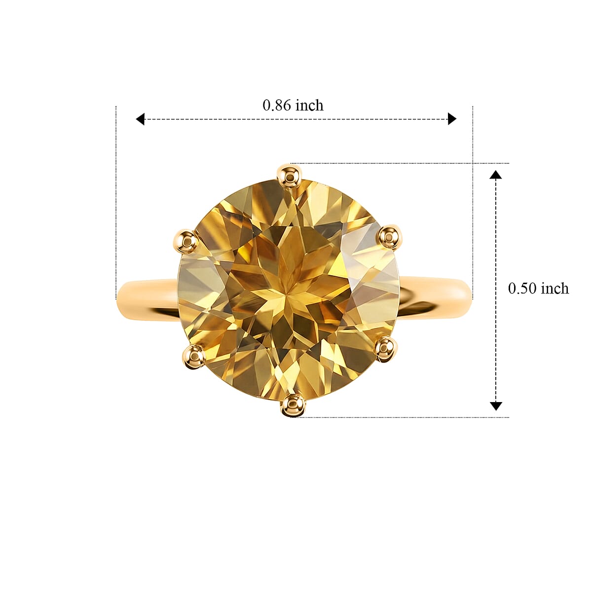 D'Joy Yellow Labradorite Ring in 18K Vermeil YG Over Sterling Silver (Size 9.0) 5.50 ctw image number 4