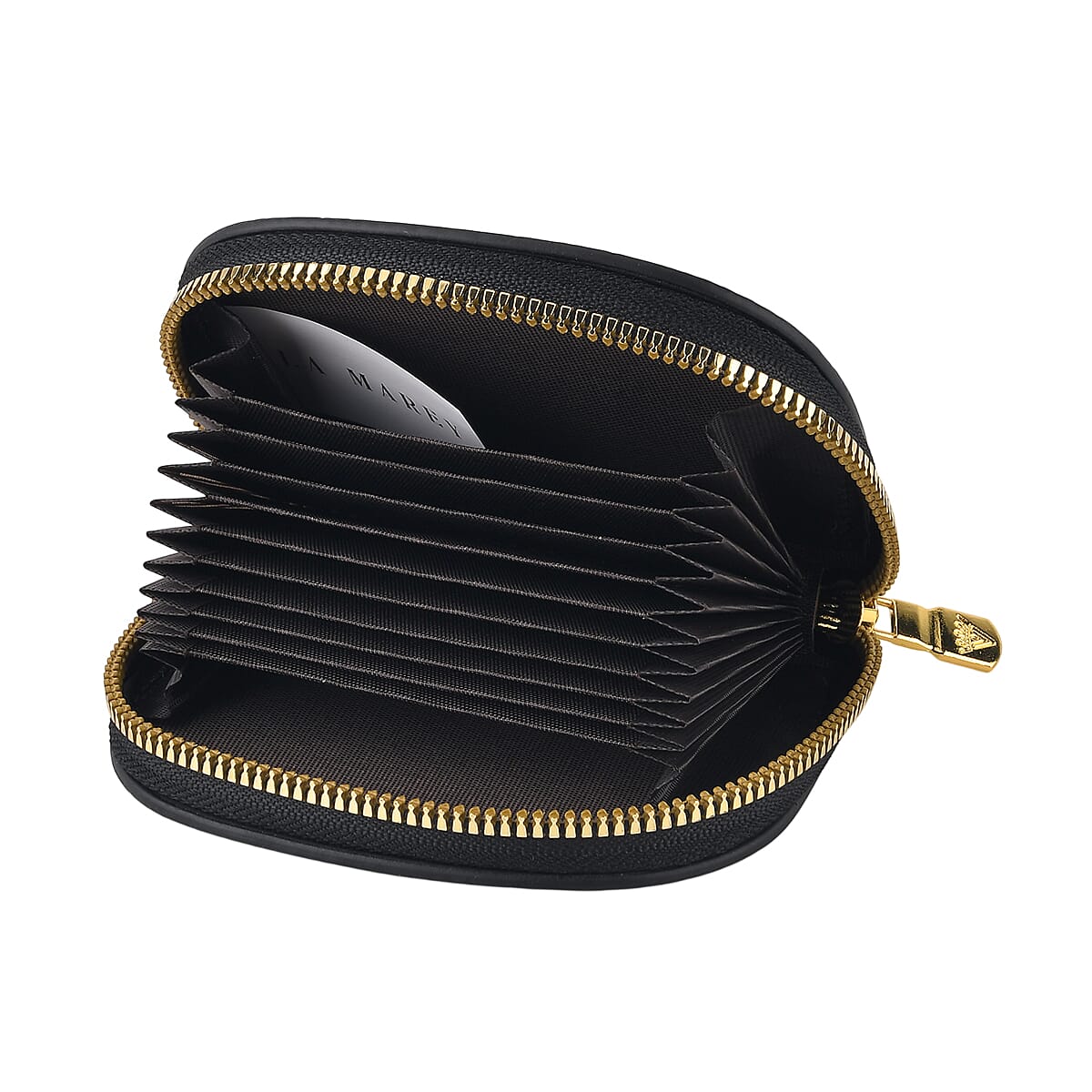 La Marey Black Crocodile Pattern Faux Leather 3pcs Wallet Gifts Set - Wallet, Card Bag and Curved Card Bag