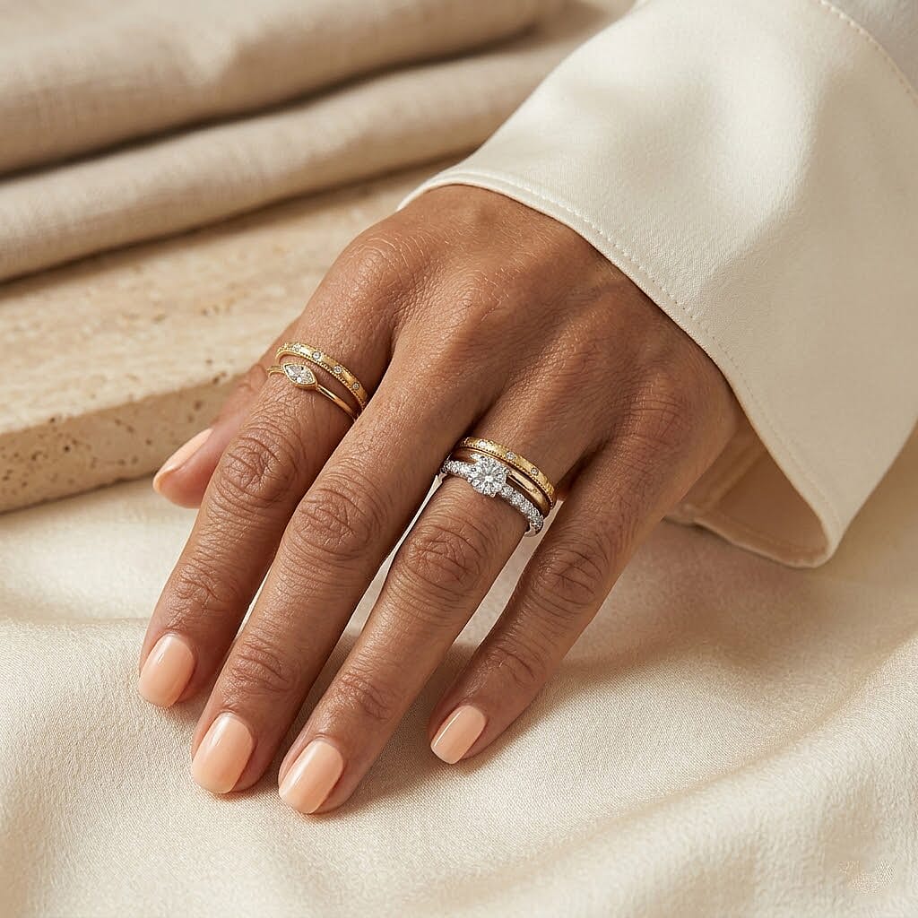 White Moissanite 0.82 ctw Ring in Silvertone (Adjustable)