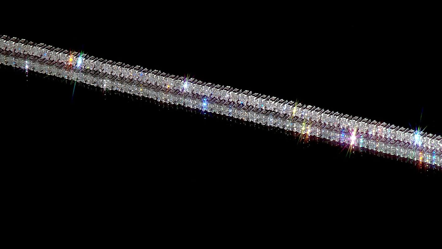 D'Joy Lab Grown Diamond (I2) Bracelet in Rhodium Over Sterling Silver (7.25 In) 3.60 ctw