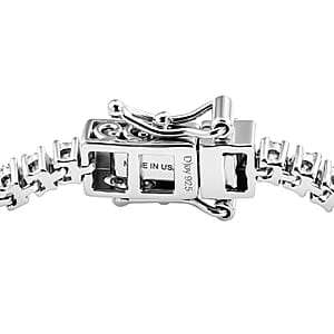 D'Joy Lab Grown Diamond 3.60 ctw Timeless Tennis Bracelet in Rhodium Over Sterling Silver (7.25 In)