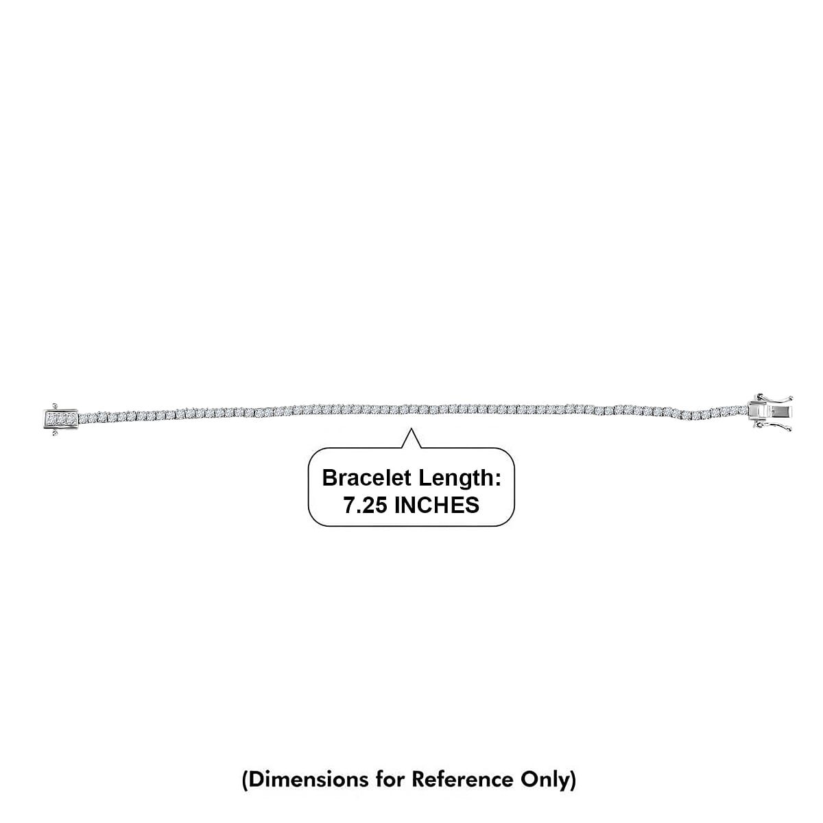 D'Joy Lab Grown Diamond 3.60 ctw Timeless Tennis Bracelet in Rhodium Over Sterling Silver (7.25 In) image number 4