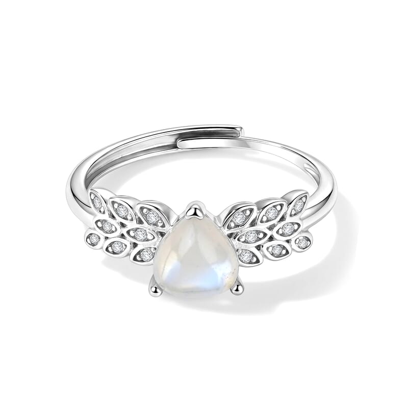 Nephrite Jade and Simulated Diamond 2.02 ctw Ring in Silvertone (Adjustable)