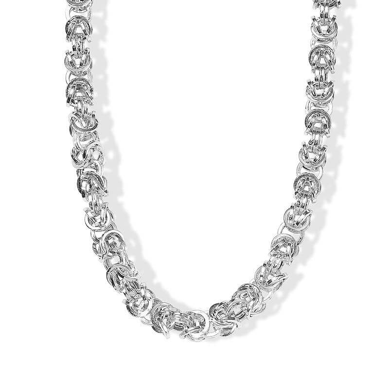 D'Joy Link Chain Necklace in Sterling Silver (20 Inches) 34.75 Grams