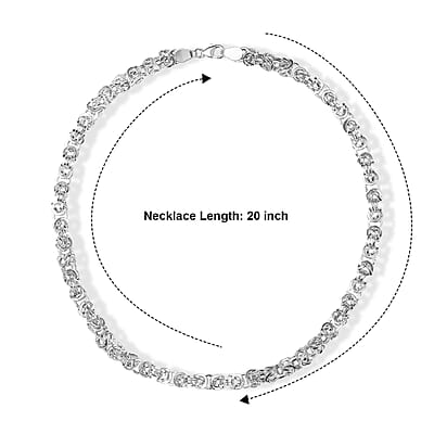 D'Joy Link Chain Necklace in Sterling Silver (20 Inches) 34.75 Grams