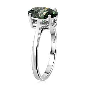 SGL Certified Luxuriant Lab Grown Green Diamond (IR) VS 1.90 ctw Ring in 10K White Gold (Size 8.0)