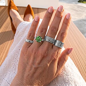SGL Certified Luxuriant Lab Grown Green Diamond (IR) VS 2.00 ctw Ring in 10K White Gold (Size 8.0)