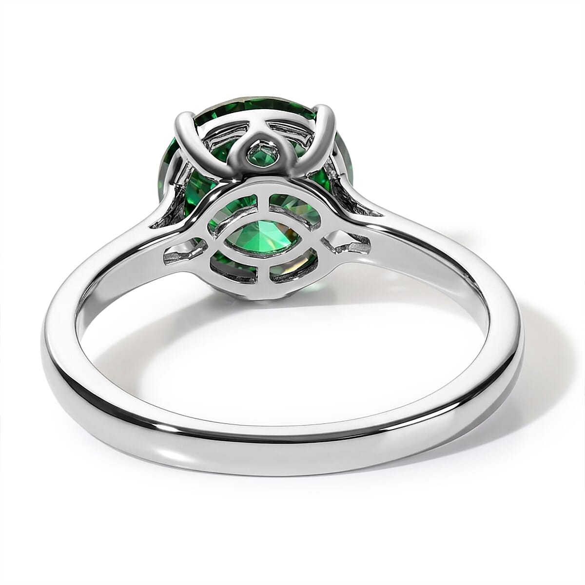 SGL Certified Luxuriant Lab Grown Green Diamond (IR) VS 2.00 ctw Ring in 10K White Gold (Size 8.0) image number 4