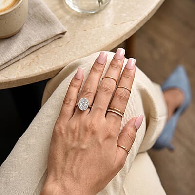 EverTrue Moissanite 0.70 ctw Ring in Platinum Bond (Size 10.0)