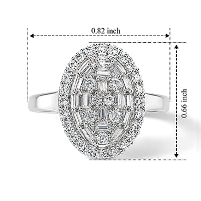 EverTrue Moissanite 0.70 ctw Ring in Platinum Bond (Size 10.0)