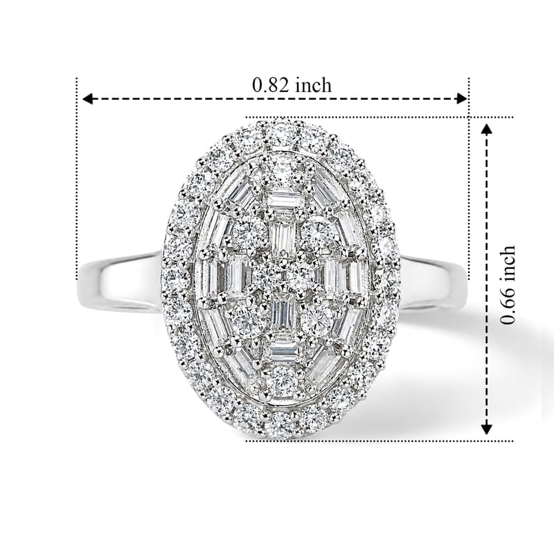 EverTrue Moissanite 0.70 ctw Ring in Platinum Bond (Size 10.0)