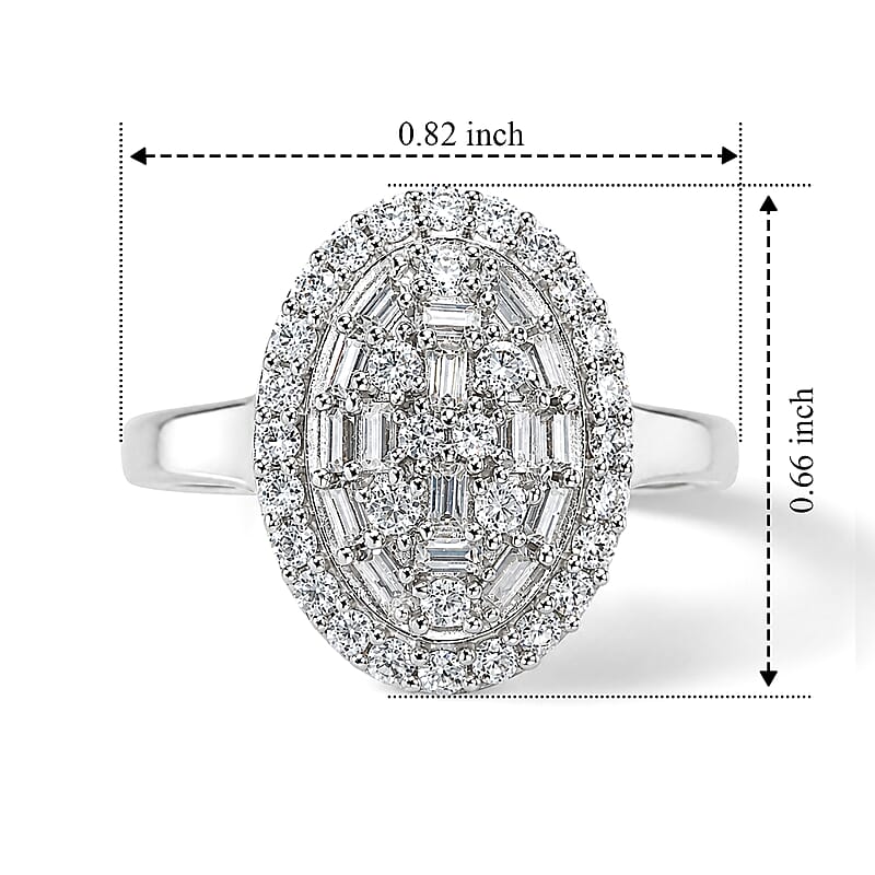 EverTrue Moissanite 0.70 ctw Ring in Platinum Bond (Size 5.0)