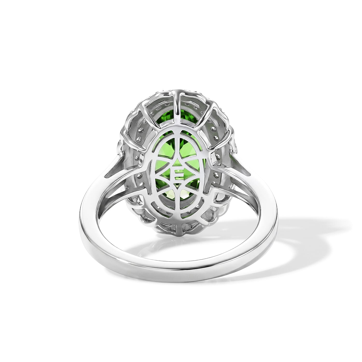EverTrue Chartreuse Quartz (Triplet) and White Zircon 4.50 ctw Garden of Light Ring in 18K YG Plated and Platinum Bond (Size 6.0)