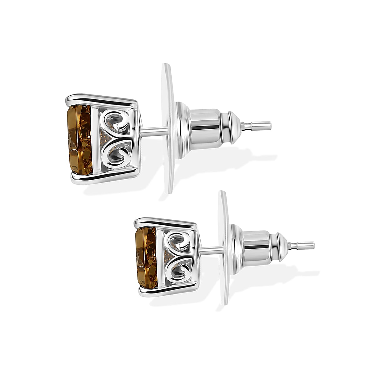 EverTrue Autumn Alexite 2.35 ctw Earrings in Platinum Bond image number 1