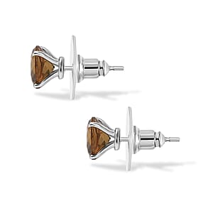 EverTrue Autumn Alexite 3.80 ctw Stud Earrings in Platinum Bond