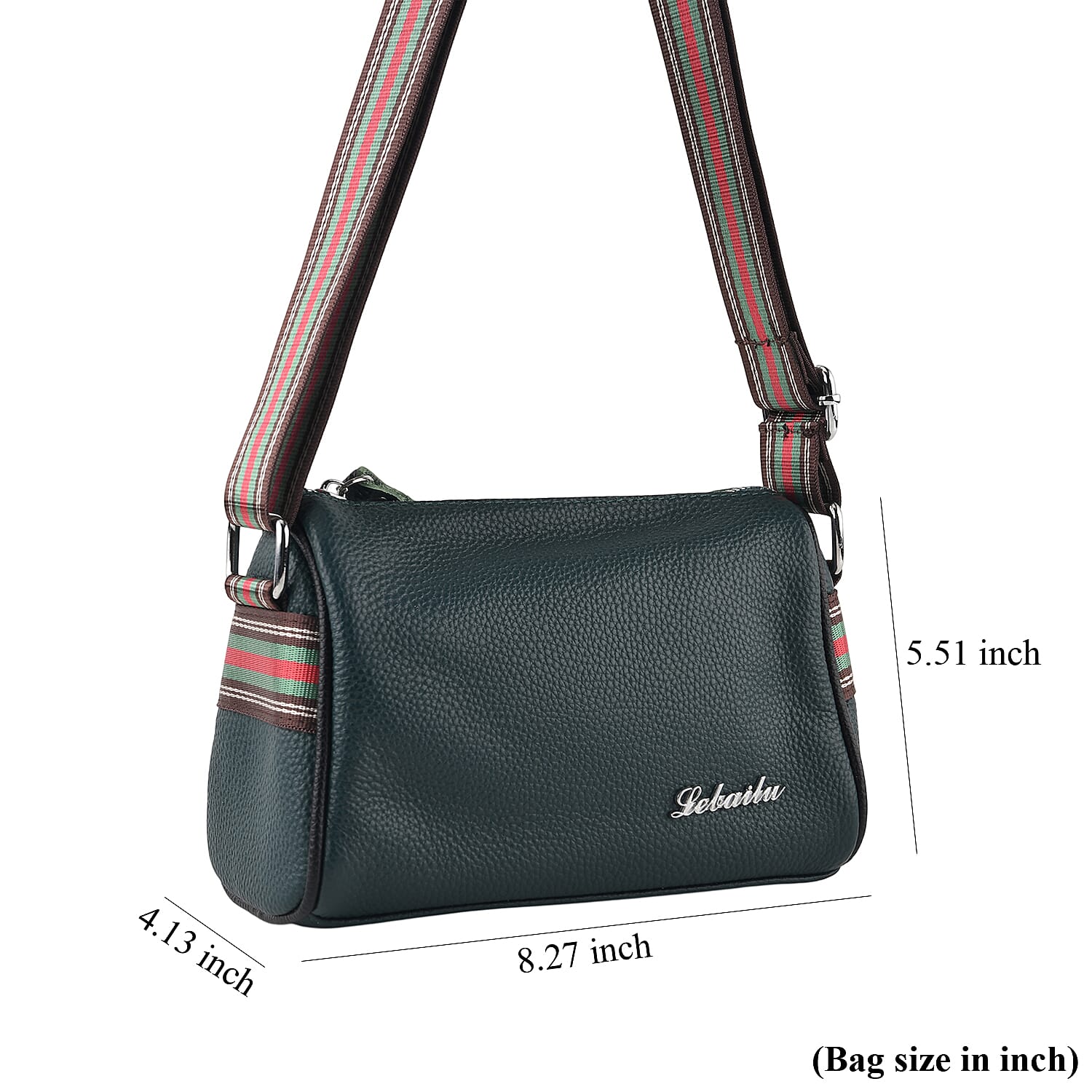 Green Genuine Leather Phone Bag