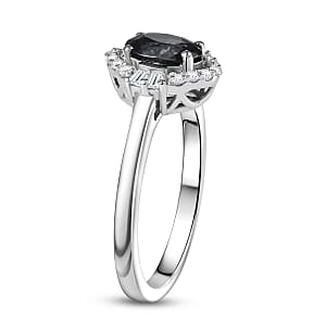 Certified & Appraised D'Joy Premium Platinum Spinel and Moissanite 1.15 ctw Ring in Rhodium Over Sterling Silver (Size 10.0)