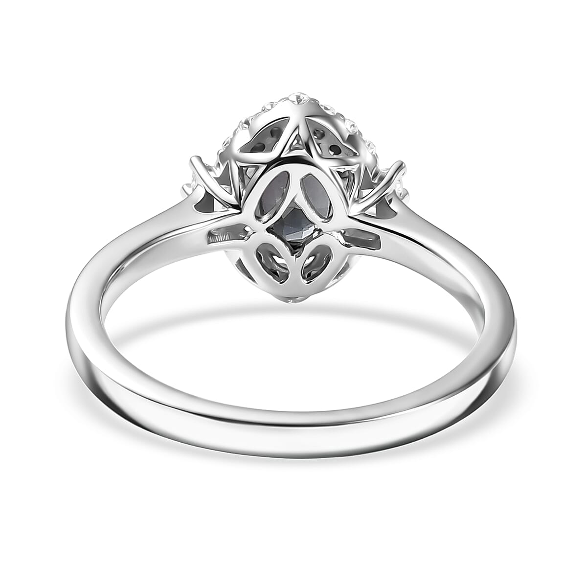 Certified & Appraised D'Joy Premium Platinum Spinel and Moissanite 1.15 ctw Ring in Rhodium Over Sterling Silver (Size 6.0)